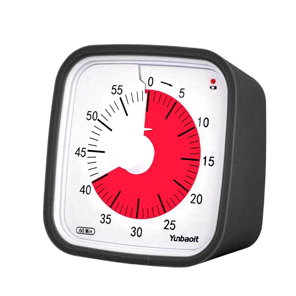 Humanized Time Manager Students Learning Time Management Device Manual Visual Timer Alarm Clock 0 black