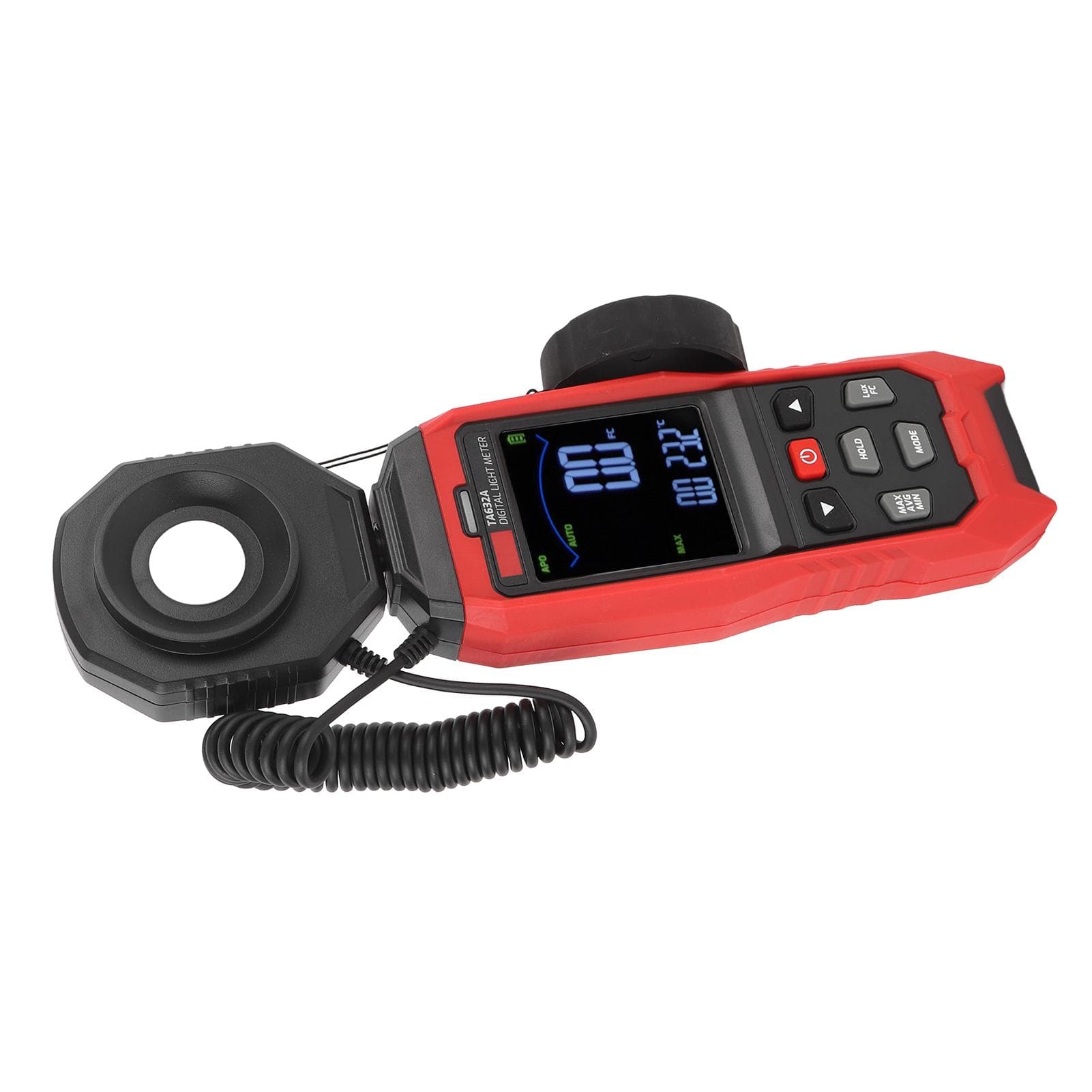 Digital Light Meter 200000 Range Detachable 360 Degree Rotatable Probe Sound and Light Prompt