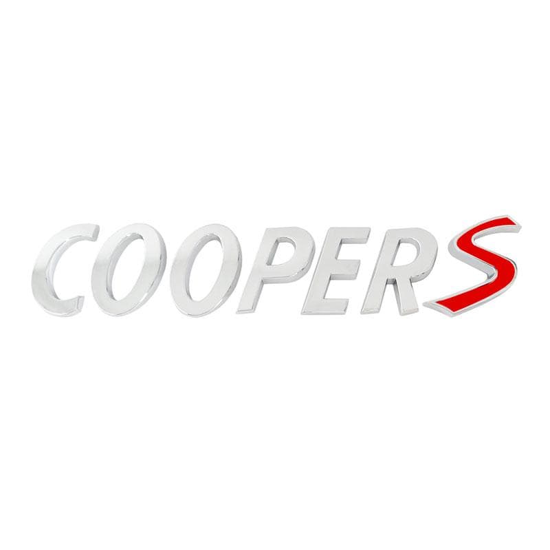 1Pcs 3D Metal S Logo Front Grille Emblem SD Badge Car Rear Tail Bumper Trunk Sticker For Cooper S Logo F55 F56 F60 R55 R56 R60 orange