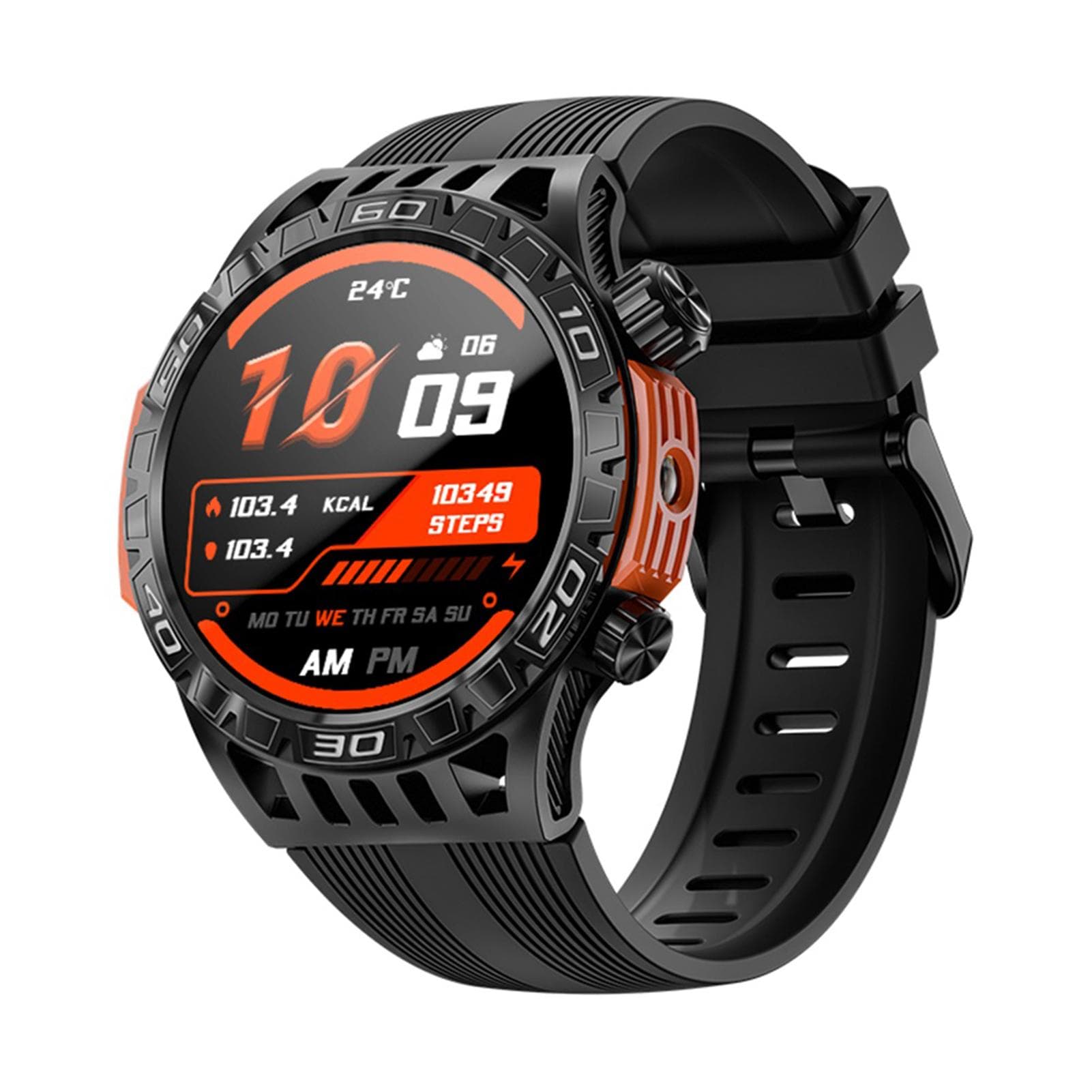 LOKMAT ZEUS 6 PRO BT5.0 Smart Watch 1.46 Inch Touch Screen Fitness Tracker Heart Rate Monitor black