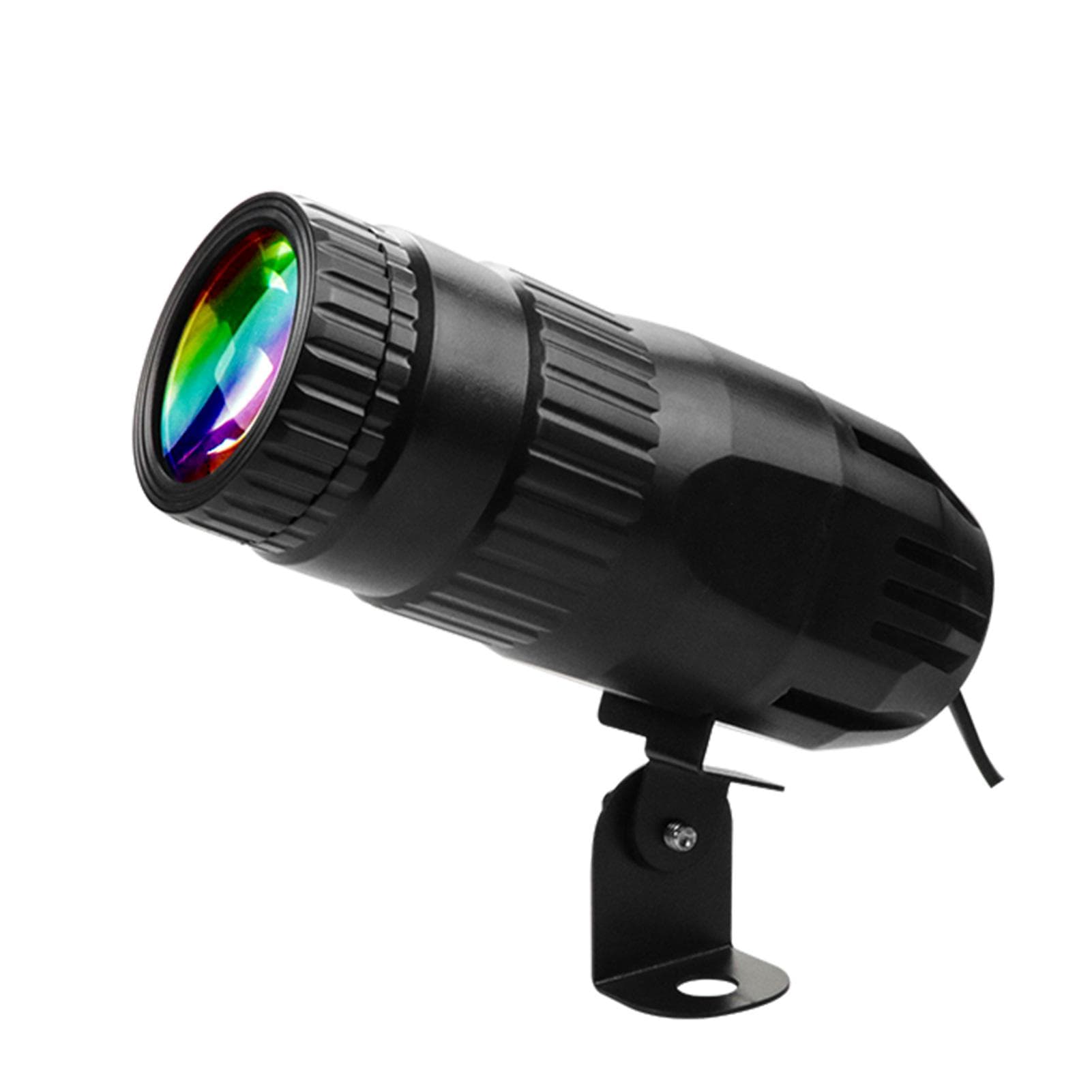 Mini RGBW LED Beam Spot lights Pinspot Light with Remote Spotlight Stage Effect Lighting for DJ UK Plug black