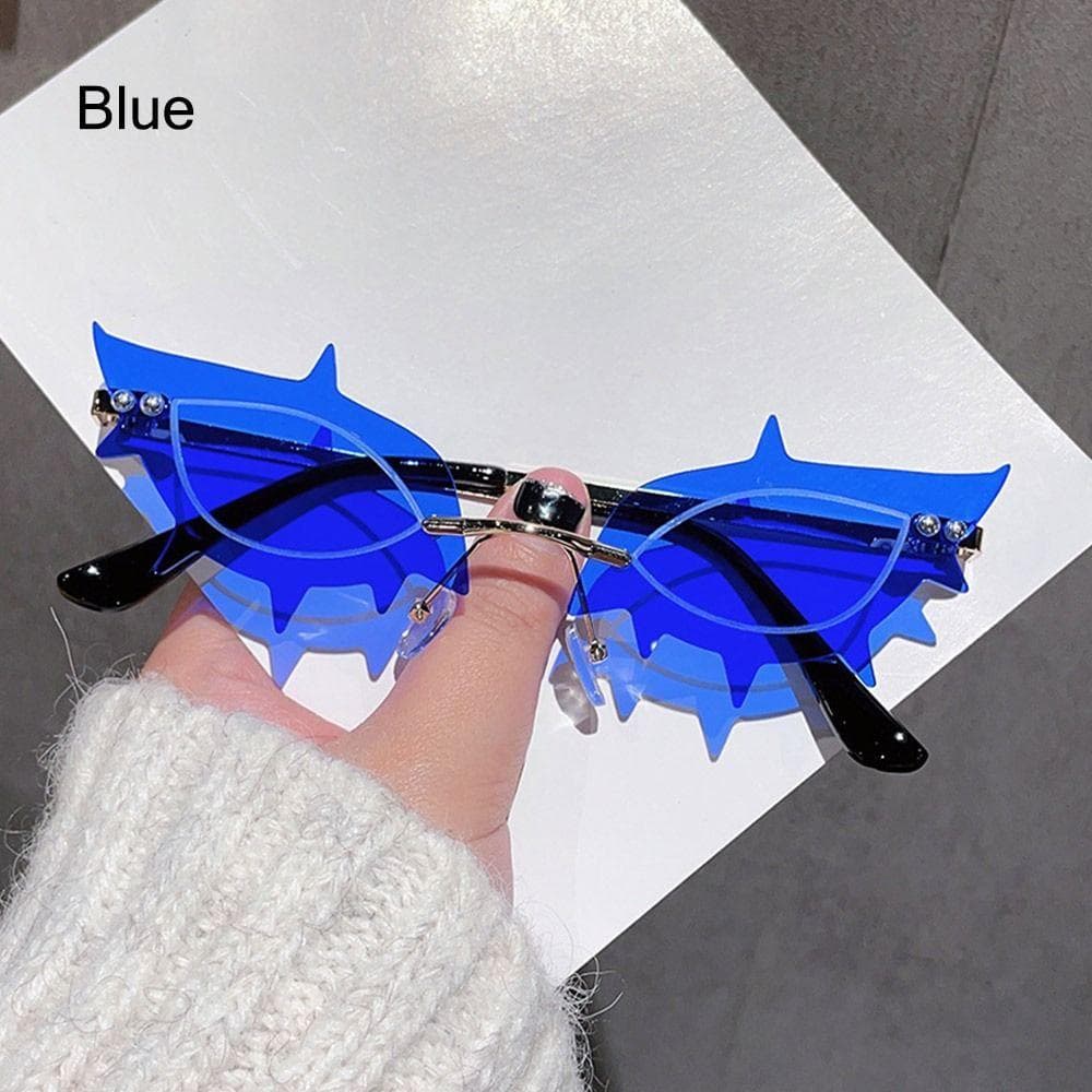 Rimless Party Hip-Hop Sunglasses Vintage Frameless Tinted Lens Spike Sunglasses