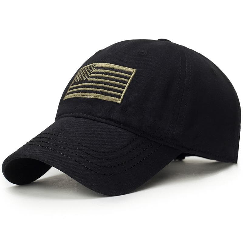 Flag Baseball Cap for Men Women Tactical Operator Military Plain Dad Hat Outdoor Snapback Hats Sun Caps Adjustable black