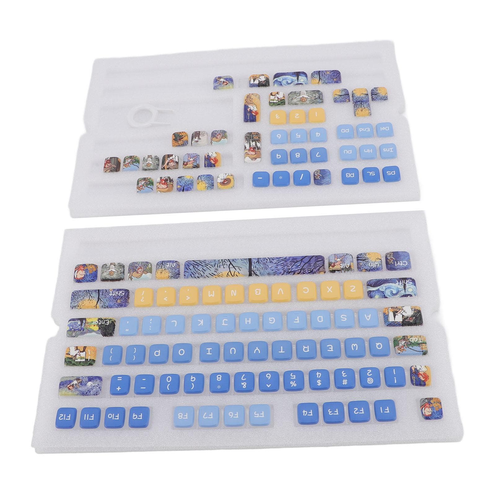 Mechanical Keyboard Keycaps PBT MSA Crystal Pudding 4 Sided Transparent Five Sided Thermal