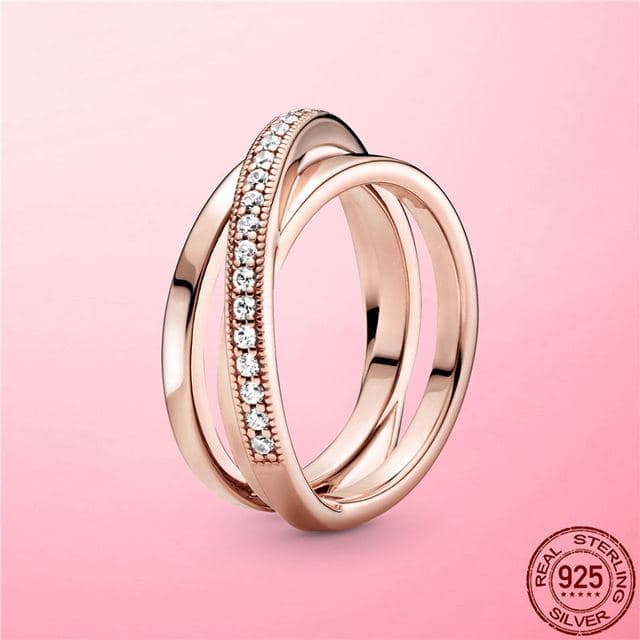 Female Ring 2022 New 925 Silver Sparkling & Polished Lines Finger Ring for Women Wedding Engagement Jewelry Gift Anel 8