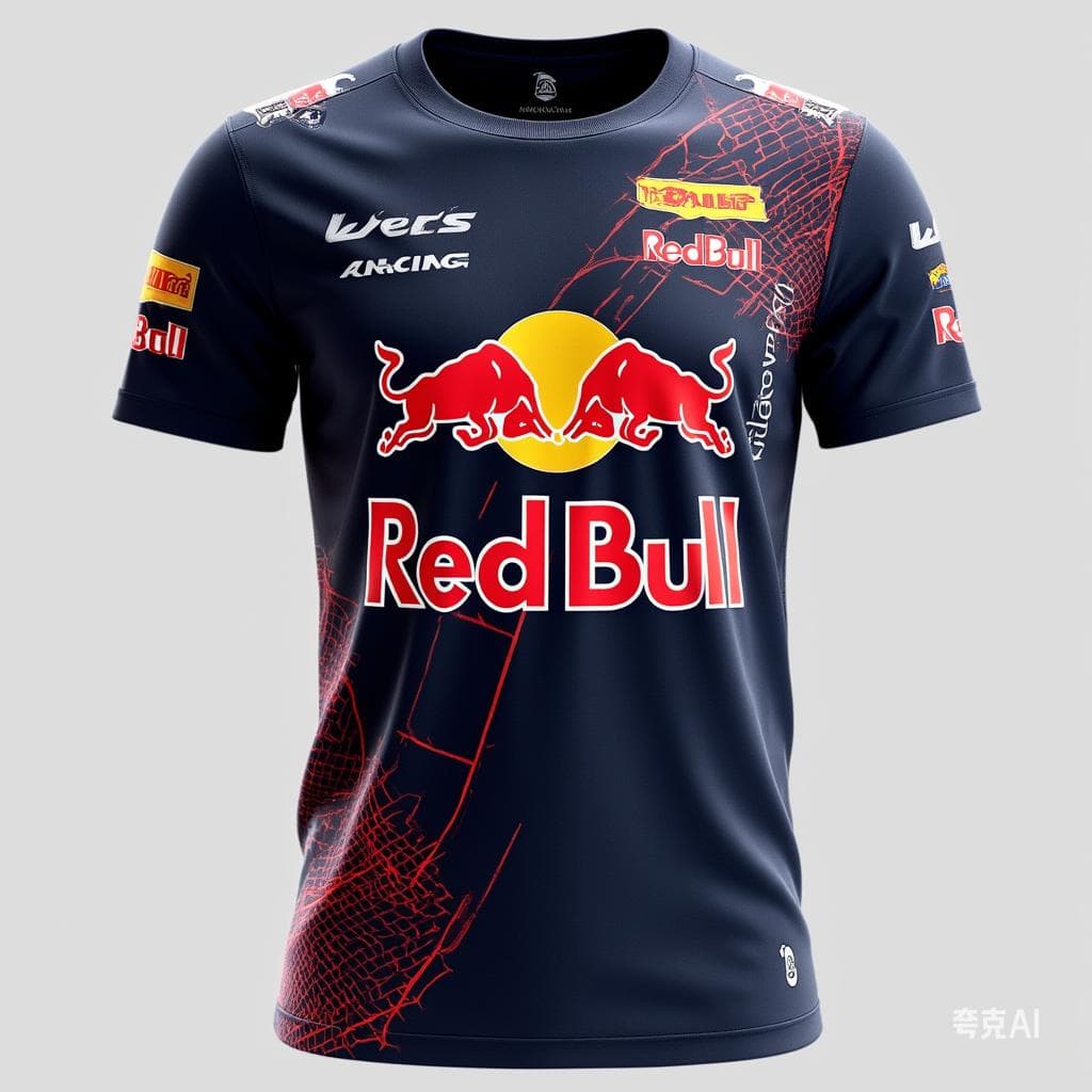 Men's Summer Red Bull High-end Brand Short-sleeved T-shirt Fashionable Loose Top Outdoor Extreme Sports Red Bull Cycling Suit XL
