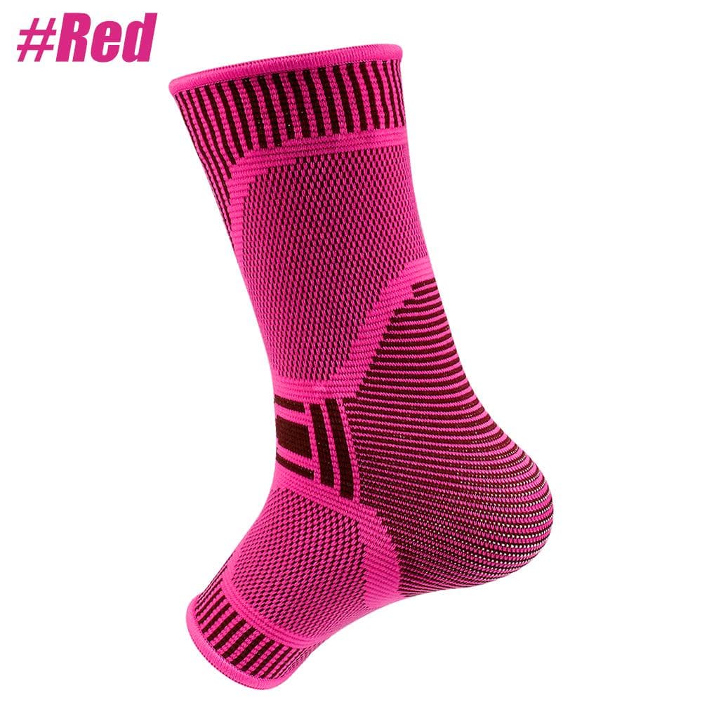 1Pcs Compression Ankle Brace Support and Pain Relief for Sprains, Strains, Arthritis and Torn Tendons in Foot and Ankle M pink