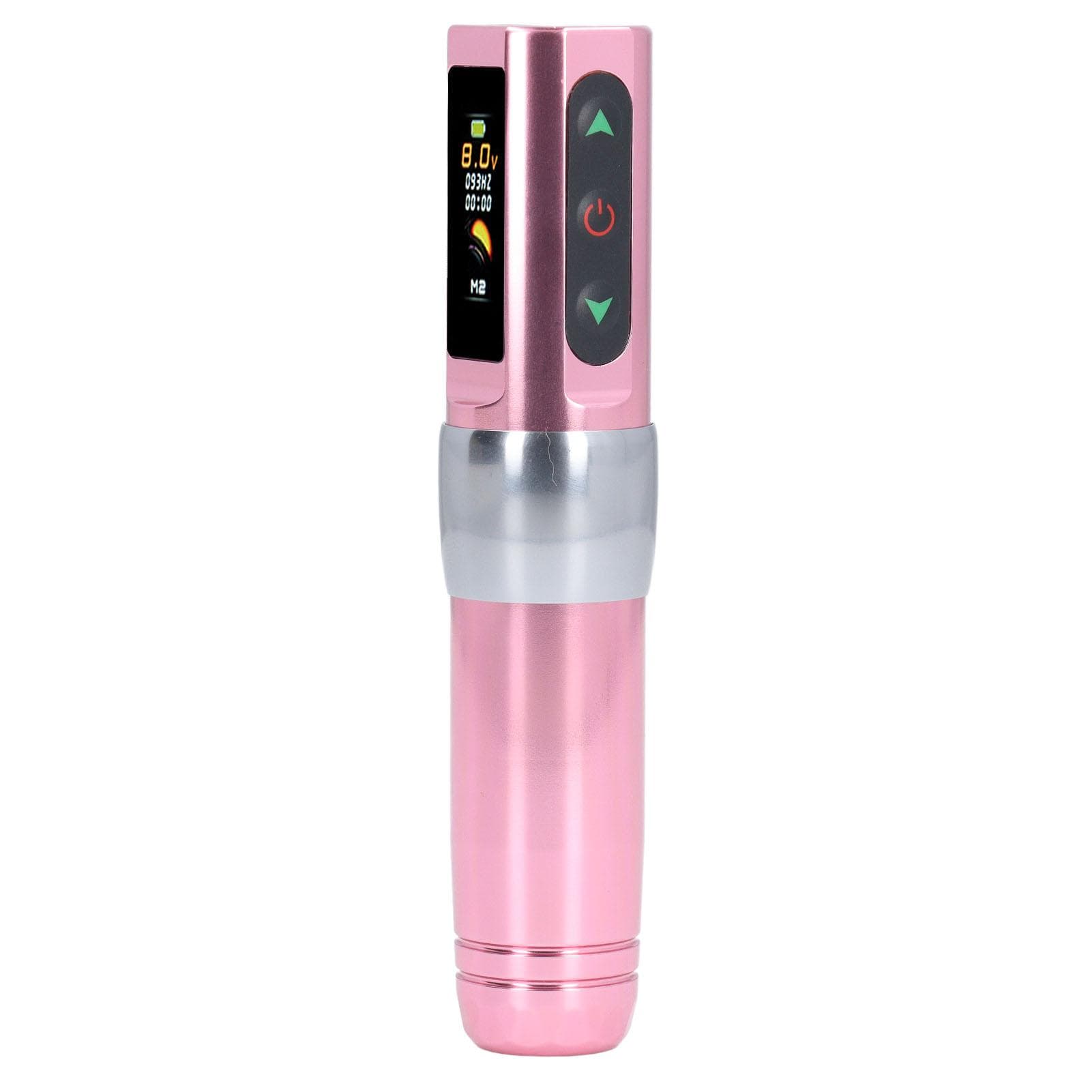 2 in 1 Wireless Tattoo Pen 3.5MM Stroke Fast Charging Liner Shader Cartridge Tattoo Machine with pink