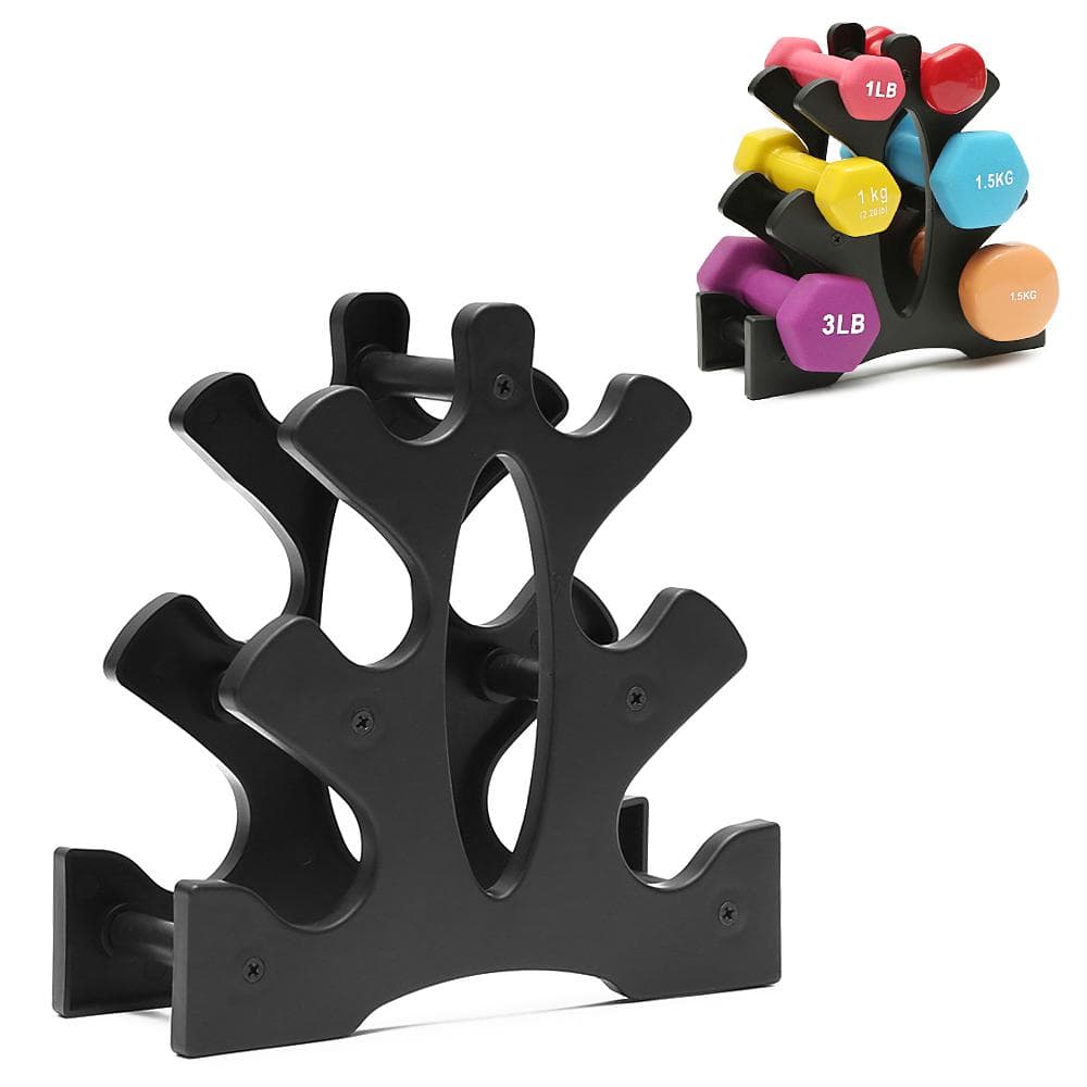 Dumbbell Storage Rack Weight Lifting Stand Bracket for Home Gym black