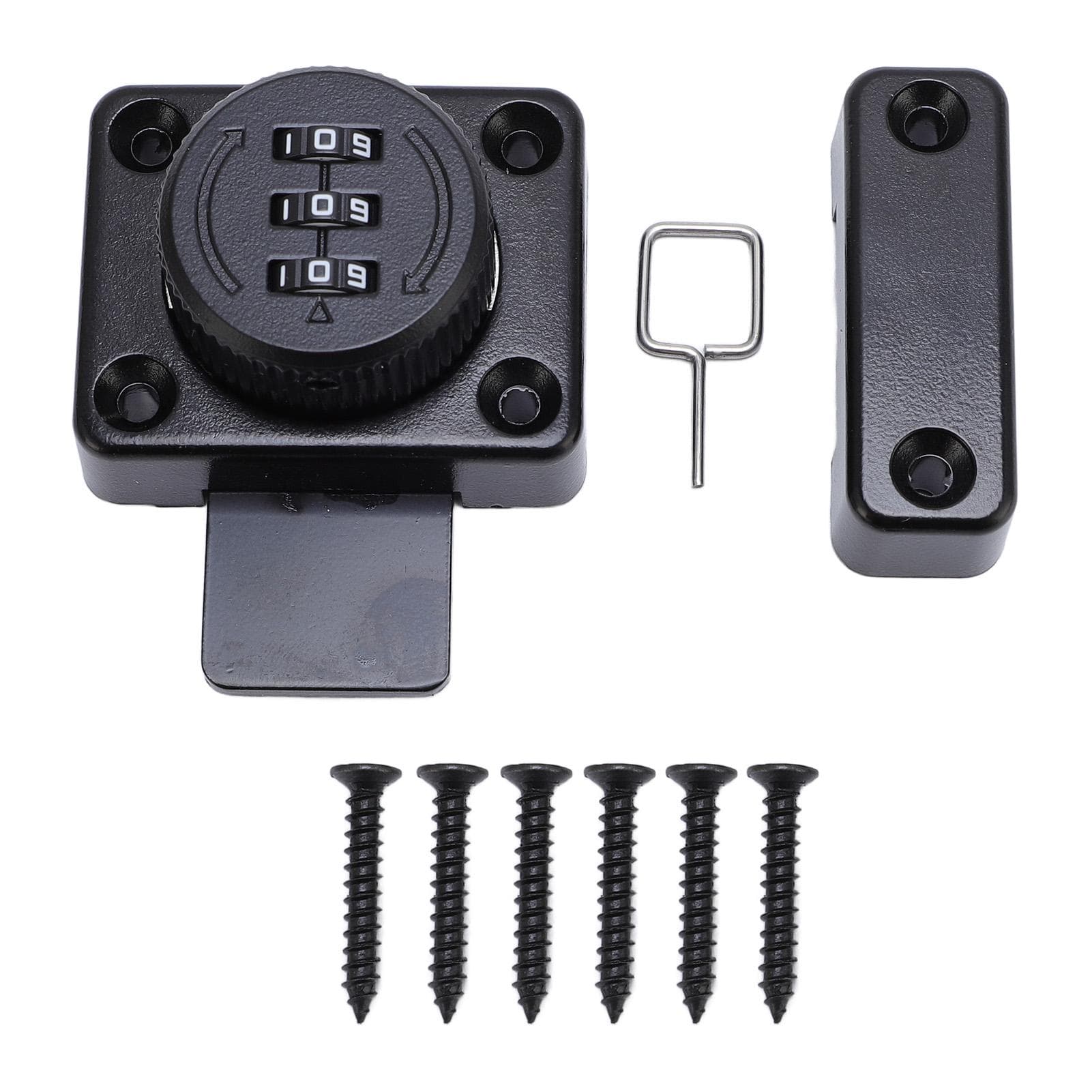 Cabinet Mechanical Combination Lock Aluminum Alloy Enhanced Security Left Right Universal Black