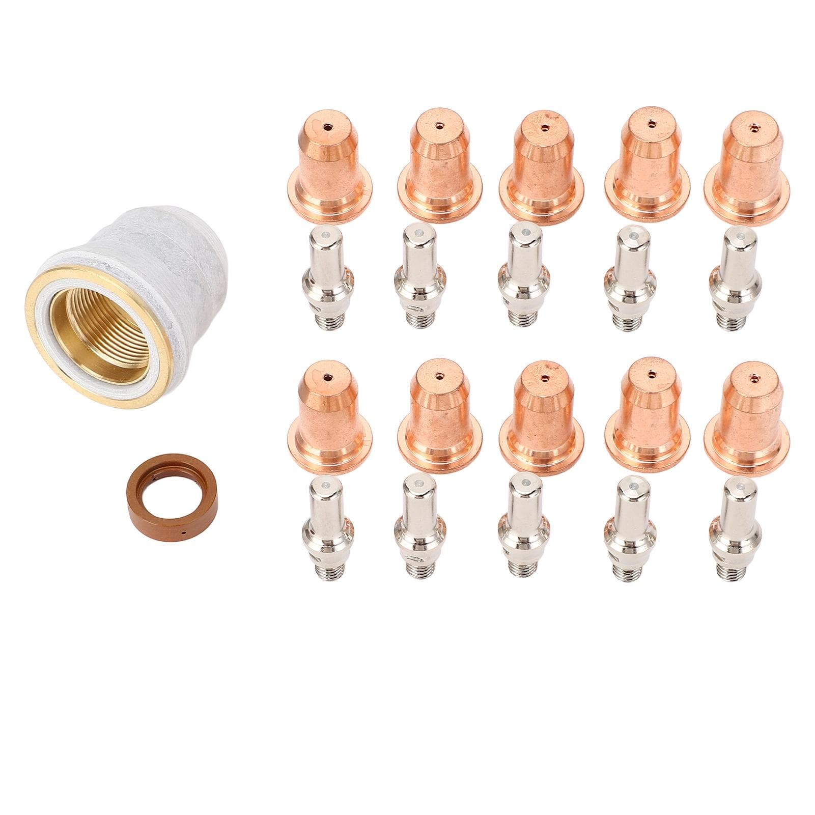 23PCS Set Plasma Cutter Torch Nozzles Tip Kit Plasma Cutter Torch Consumables 0.039in Electrode