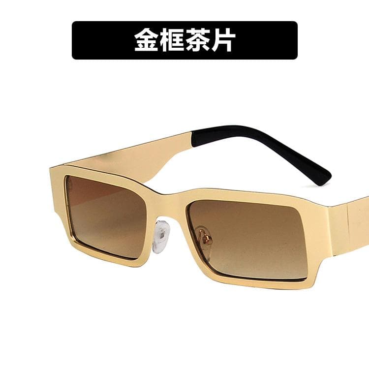 Square Steampunk Sunglasses Vintage Luxury Fashion Y2K Style Metal Frame for Men Women