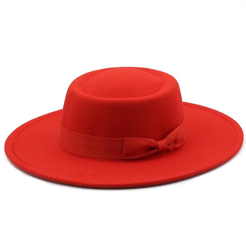 New 8.5CM Wide Brim Fedora Hat Jazz Hat Women Men Classic Felted Hat Panama Solid British Fascinator Women's Felt Hat 56-58CM adjustable