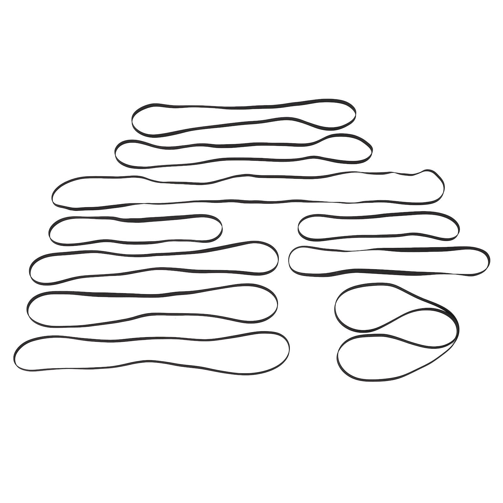 10 Pcs Turntable Belt Set High Elasticity Rubber Belt Replacement for Record Player CD DVD Player
