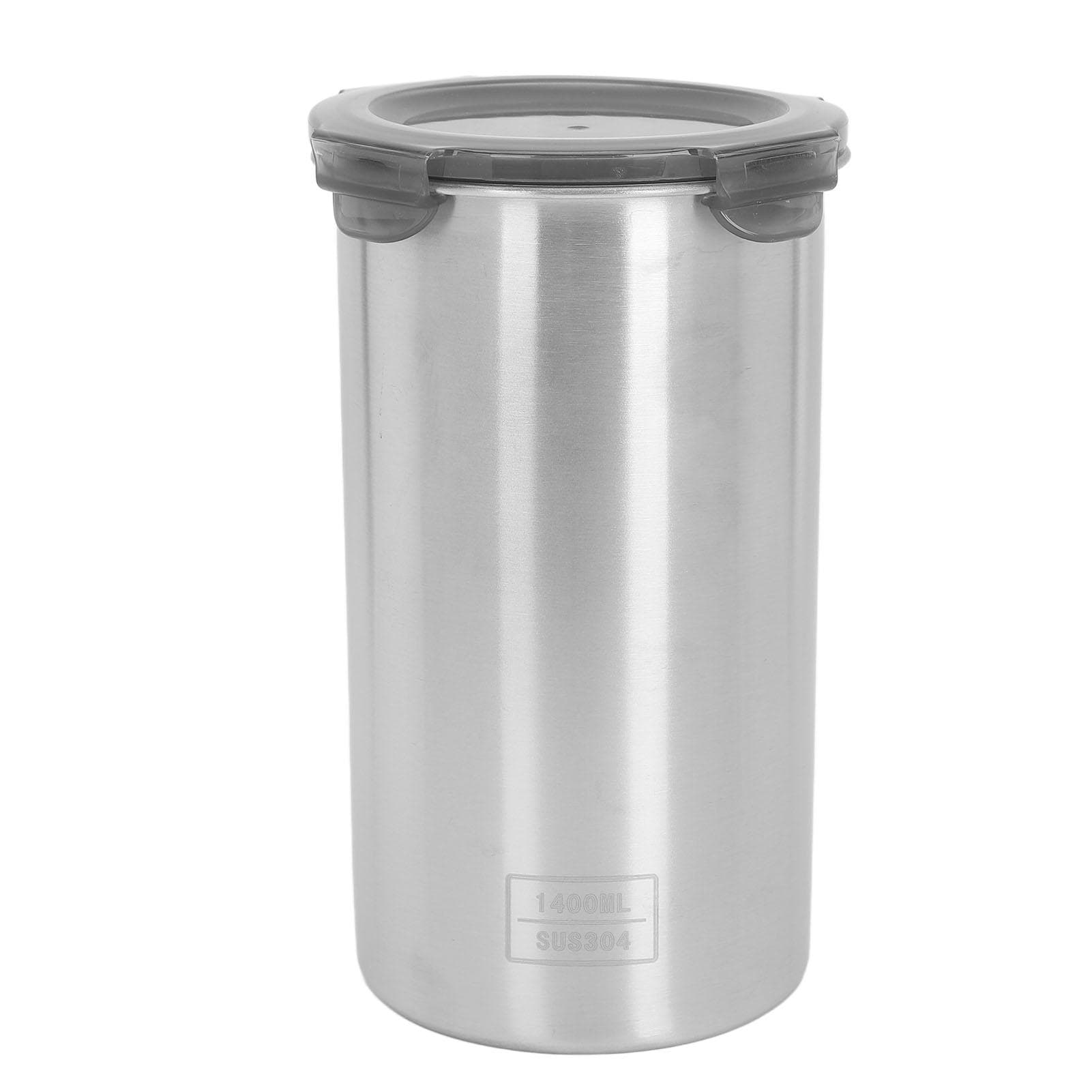 Storage Canister 1400ml Food Storage Container Stainless Steel Airtight Transparent Window Storage