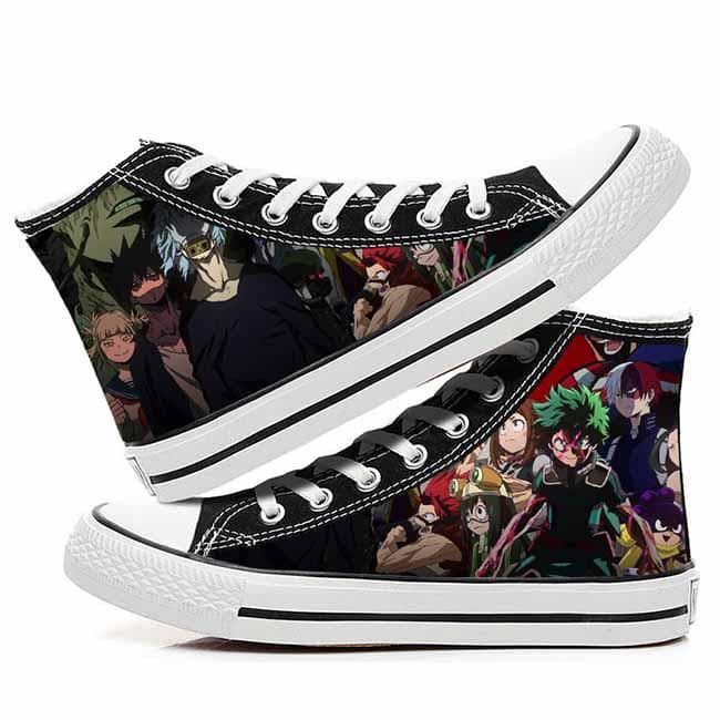 Anime My Hero Academia Cosplay Casual Graffiti High Help Canvas Shoes Cos Hip Hop Student Shoes 40