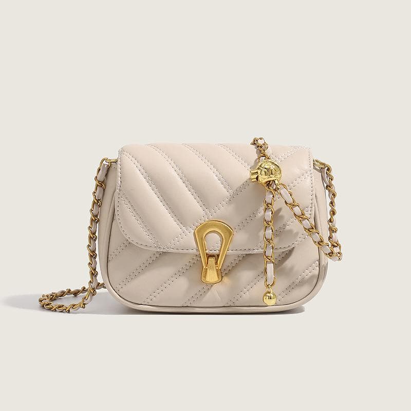 Classic Diamond-shaped Chain Bag, Women's Winter Crossbody Fashionable Single-shoulder Bag, and High-quality Commuter Crossbody Small Square Bag