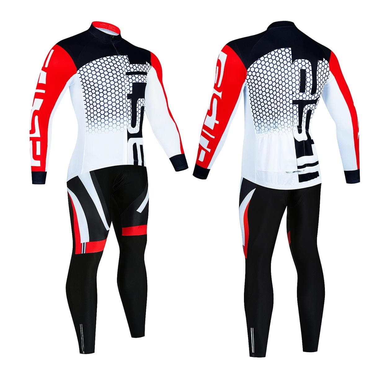 2023 Winter Thermal Fleece Cycling Jersey Set Men's Cycling Clothing Warm Mountain Bike Wear Bicycle Long Sleeve Clothing Suit Asian Size -XL