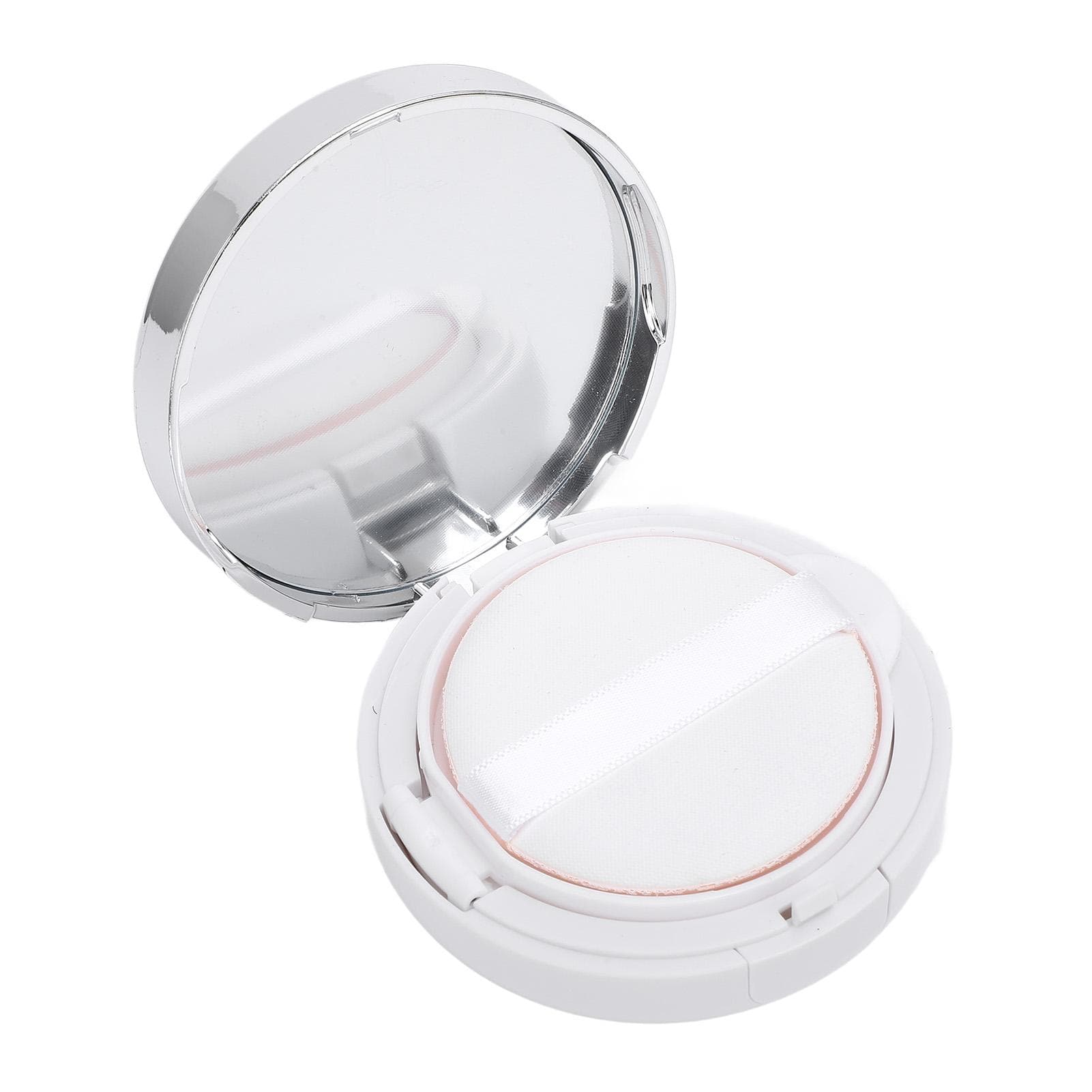 Empty Cushion Foundation Box with Mirror Puff Spoon Refillable Sealed Lid Make Up Powder Container