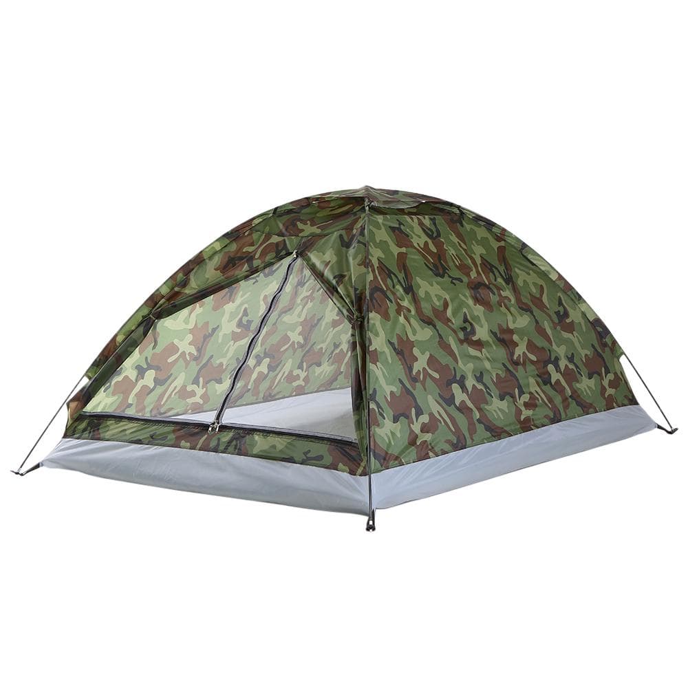 Tomshoo Camping Tent For 1/2 Person Single Layer Outdoor Portable Camouflage Travel Beach Tents for 2 Person camouflage