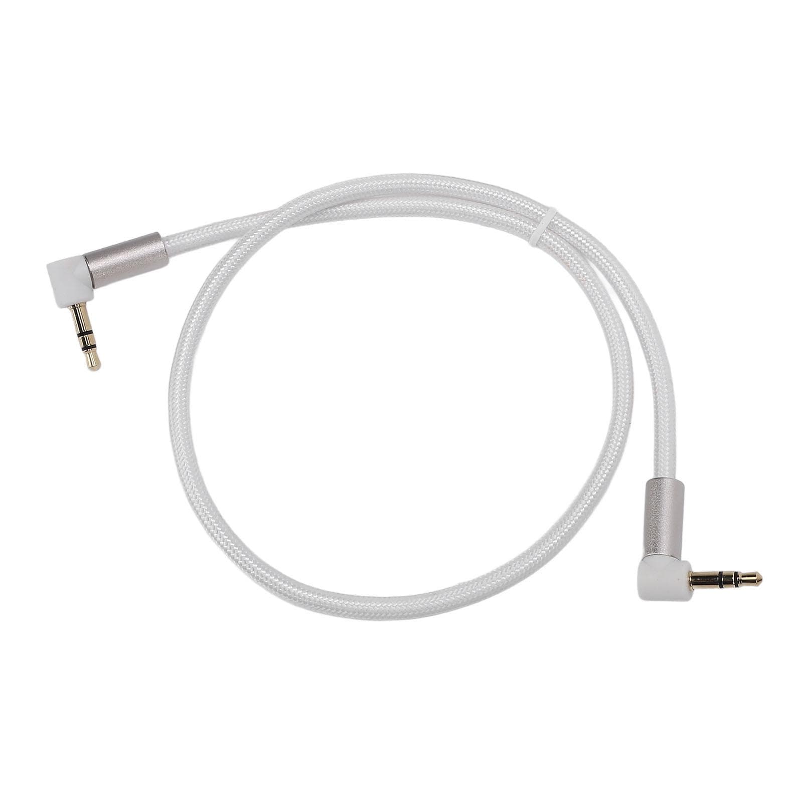 3.5mm Sound Cable 90 Degree Right Angle Stereo Auxiliary Cord for Headphone Tablets Speakers Mobile 0.5m / 1.6ft