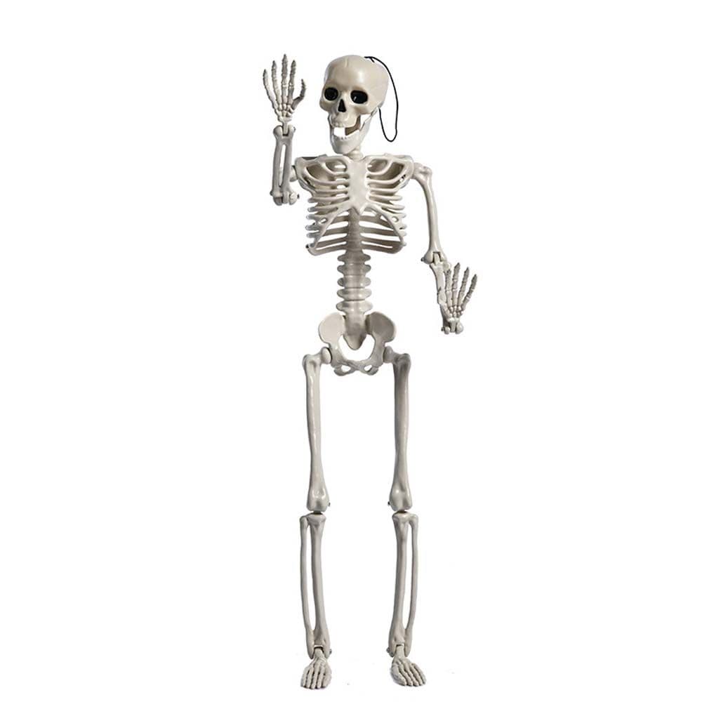 Car interior accessories Human Bones Skeleton model Halloween props Car Rearview mirror pendant white