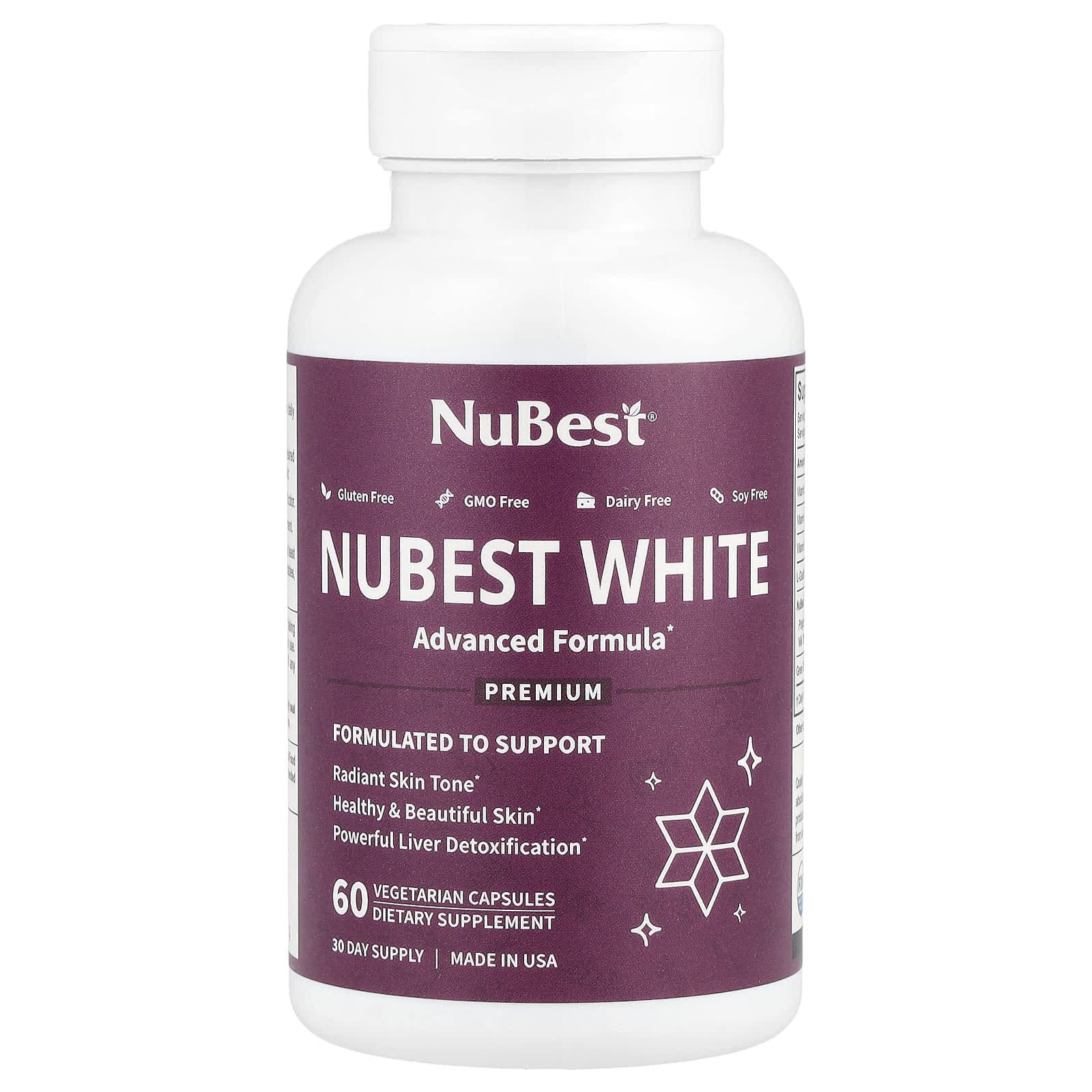 NuBest, Nubest White, 60 Veggie Capsules