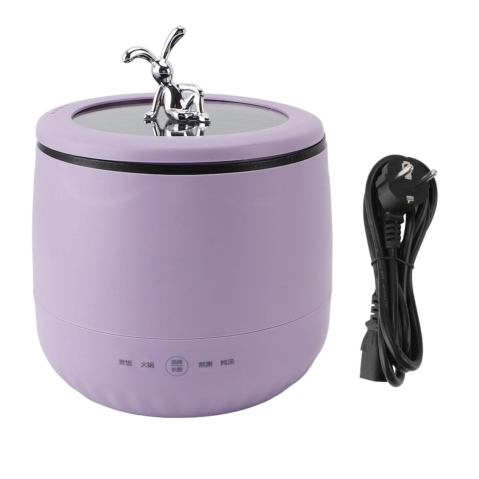 Mini Rice Cooker for 2 People 1.8L 450W Multifunctional Portable Rice Cooker for Home Dorm Travel L(for 6.5-9kg) purple