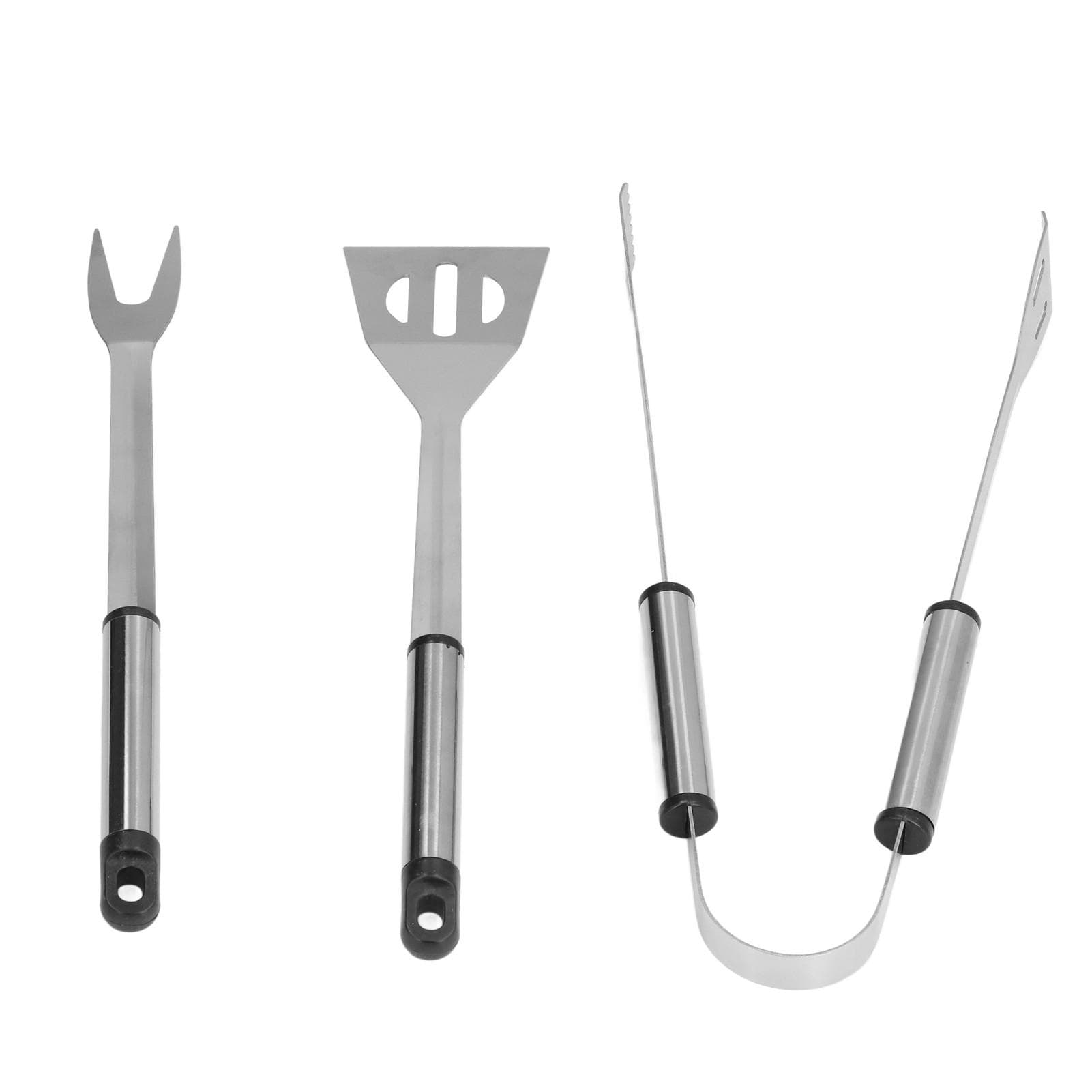 3pcs/set Stainless Steel Grilling Kit with Fork Shovel Clip Durable BBQ Grill Tools Set L(for 6.5-9kg)