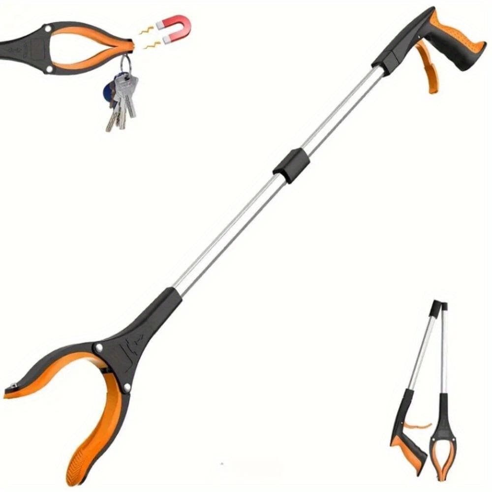 1Pc Foldable Gripper Extender Hand Tools Litter Reachers Pickers Collapsible Garbage Grabber Pick Up Tools Grabbers orange