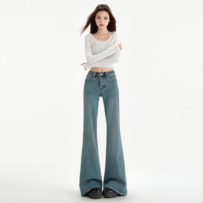 Jeans for Women, Spring High Waist Elastic Slimming Without Legs, Bell-bottom Pants for Women, Spring High Waist Bell-bottom Pants for Women, Spring XL