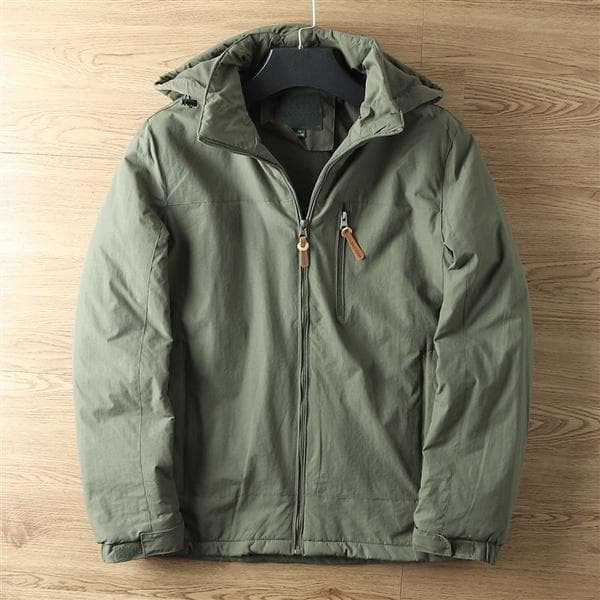 Waterproof Jacket Outdoor Hiking Trekking Thin Jacket with Hood Spring Autumn Windbreaker Hooded Jacket Mens Coats 4XL army green