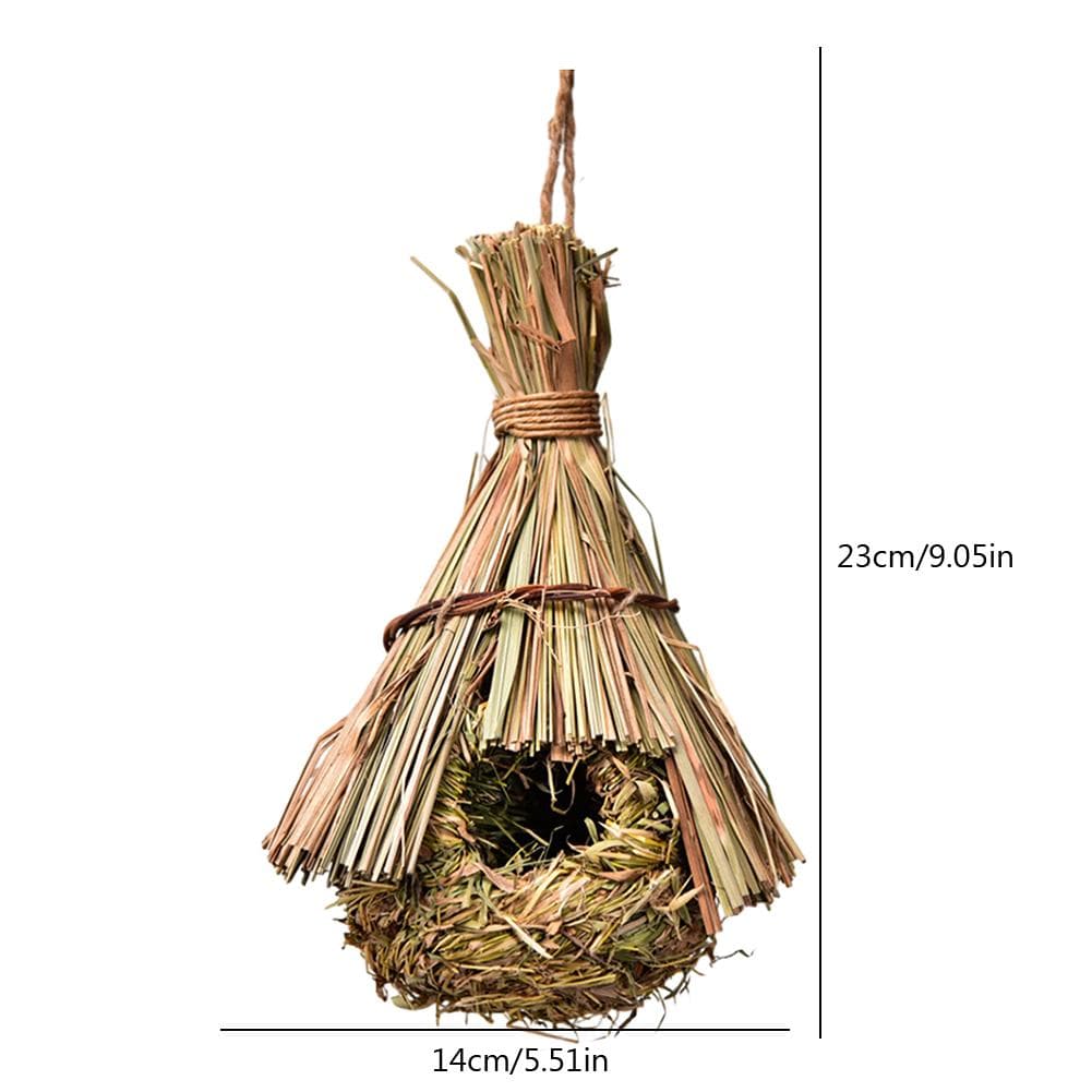 Grass Bird House Ventilated Weaved Hanging Parrot Nest Houses Comfortable Resting Place Birdhouse Outdoor Decoration