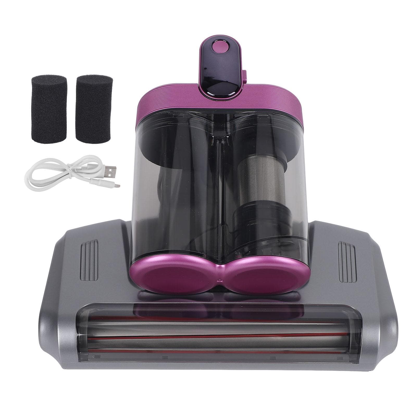 Bed Vacuum Cleaner Cordless Mattress Vacuum with 13000Pa Suction 520ml Large Dustbin Large Suction purple