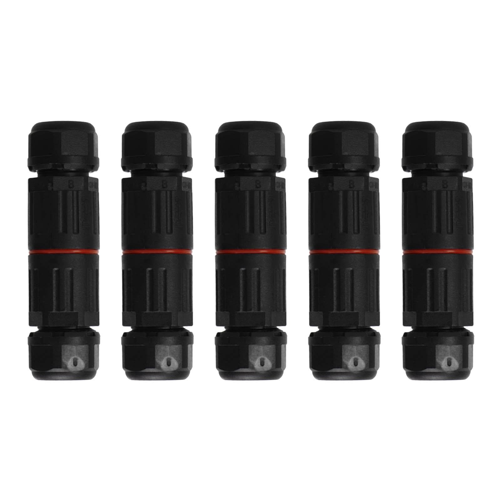 5Pcs M3 2Pin Aviation Plug Docking Connector IP68 Waterproof Outdoor Street Lamp Wire Cable