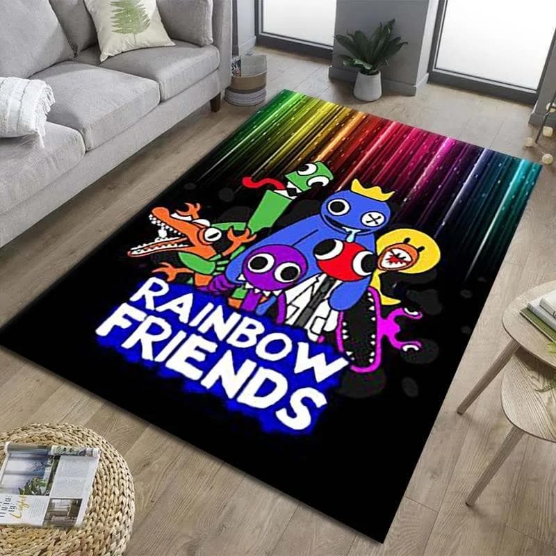 Horror Game R-Rainbow Friends Cartoon Area Rug,Carpet for Home Living Room Bedroom Sofa Doormat Decor,kids Non-slip Floor Mat 60cm x 90cm