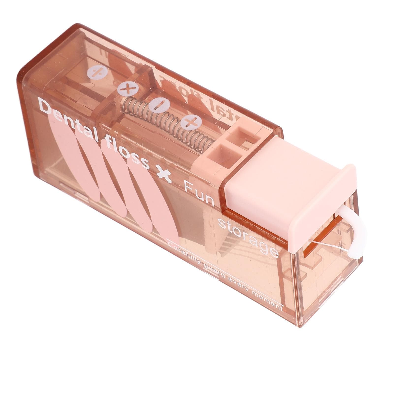 Dental Floss Dispenser Auto Popping Small Portable Floss Pick Case with 10 Flosses for Travel Hotel