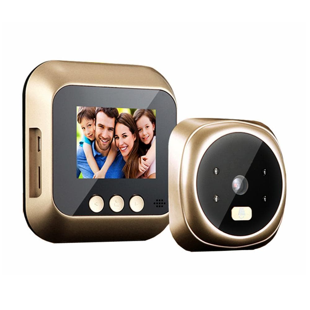 Doorbell Door Viewer Camera Door Peephole Door Camera Doorbell with Wireless Monitor Live View gold