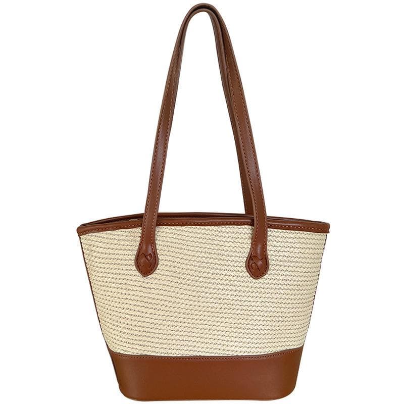 Summer Niche Retro High-end Underarm Bag, Straw Woven Bag, Large Capacity, Simple Tote Bag