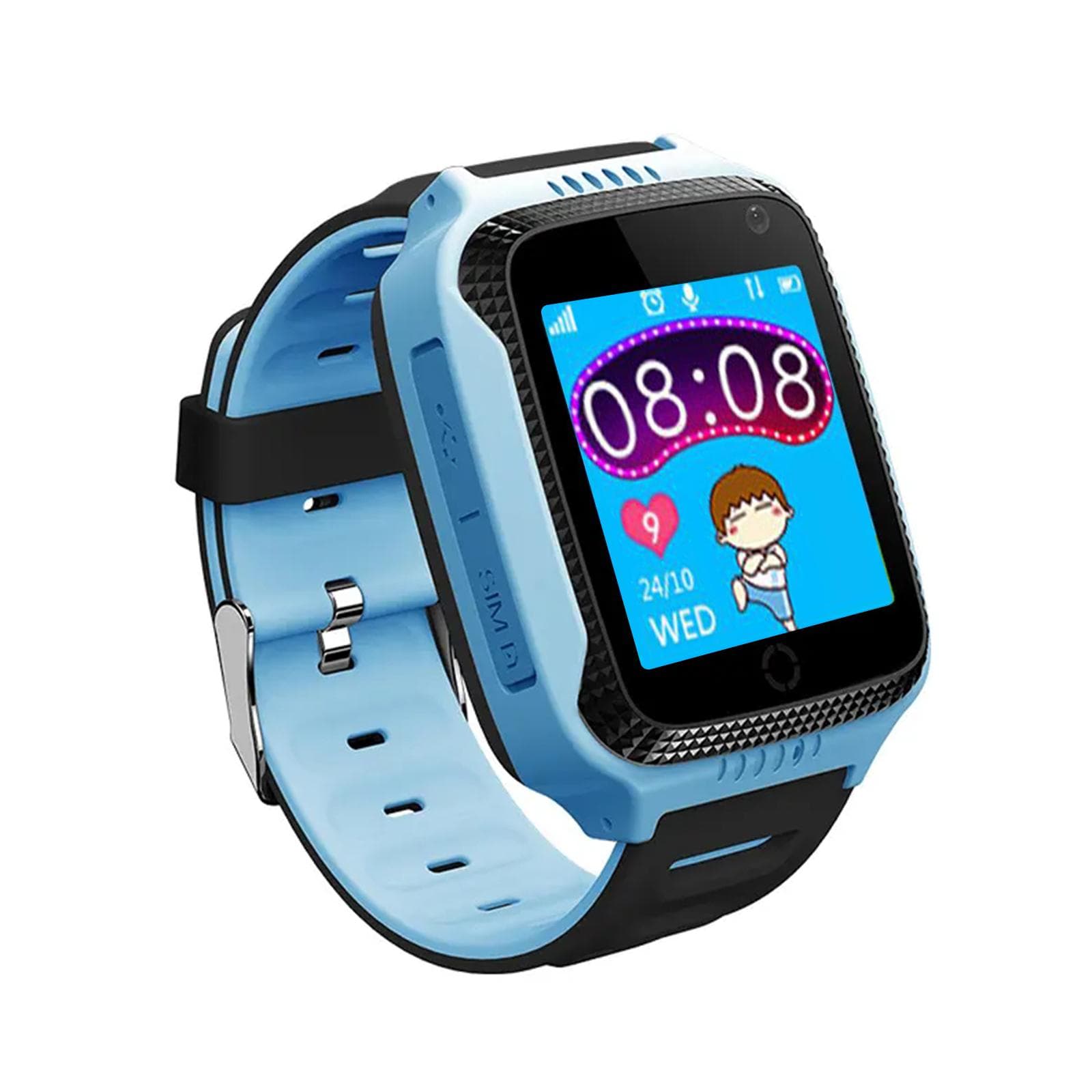 Kids Smart Phone Watch 2G Network Smart Watch for Kids GPS LBS Location Child Tracker Watch blue