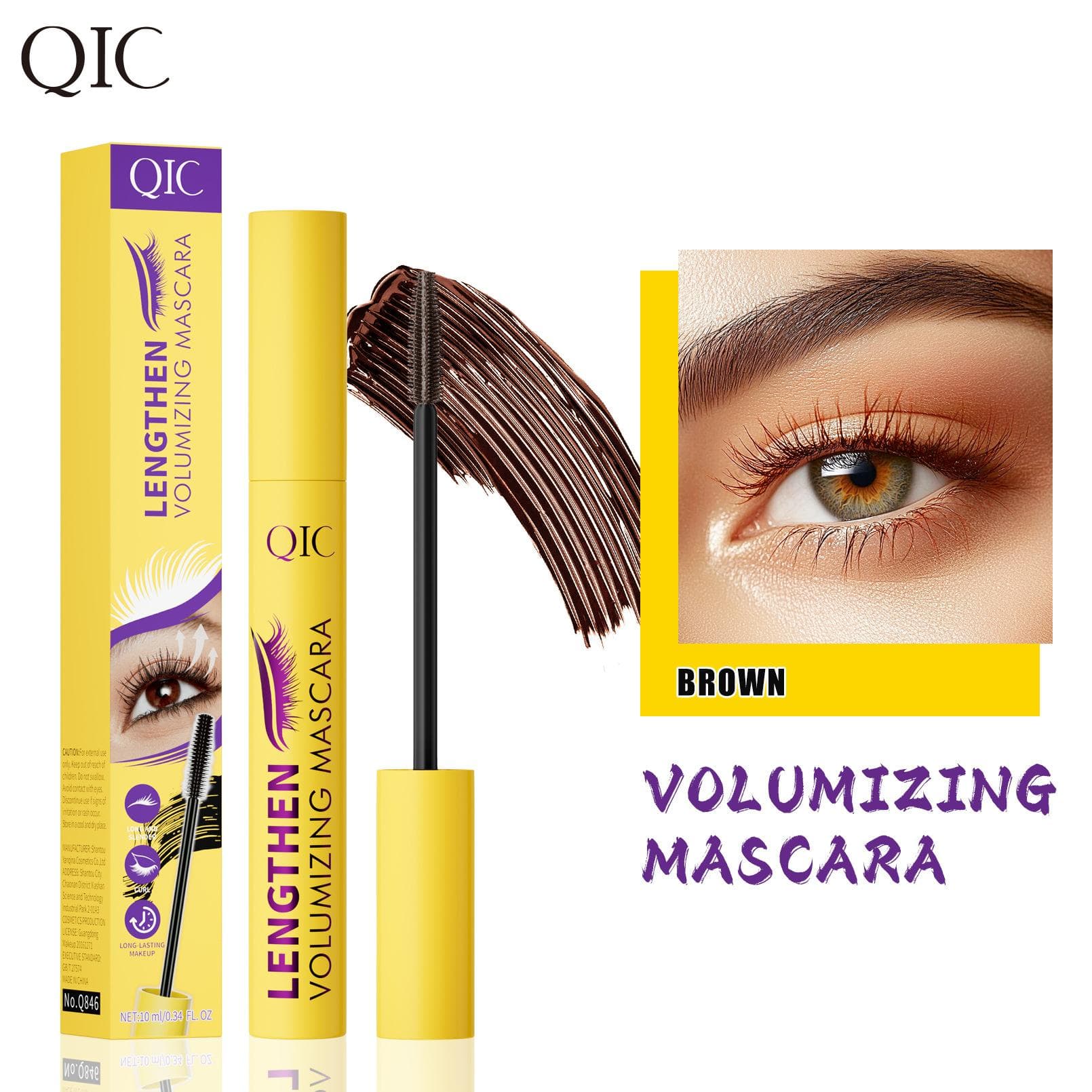 Black/Brown Waterproof Mascara for All Lengthening Make Up Products Eyelash Extension Eye Lashes Mascara 4d Effect Kpop Cosmetics brown