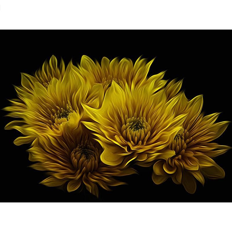5D DIY Diamond embroidery Diamond mosaic Full Yellow flower Diamond painting Cross stitch 20X30CM