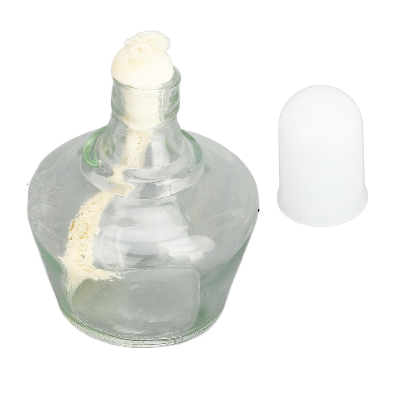 Alcohol Lamp Burner 150ML Glass Alcohol Lamp Laboratory Heating Bottle with 5 Replacement Wicks 1