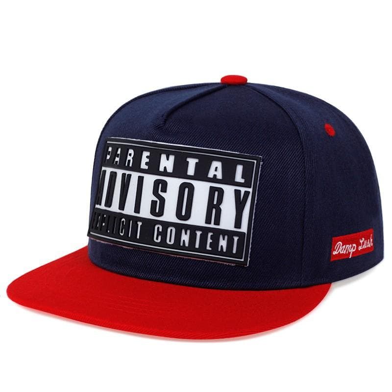 Fashion ADVISORY Cap Men Women Adjustable Hip Hop Baseball Cap For Unisex Adult Outdoor Casual Sun Hat Cotton Snapback Hats dark blue
