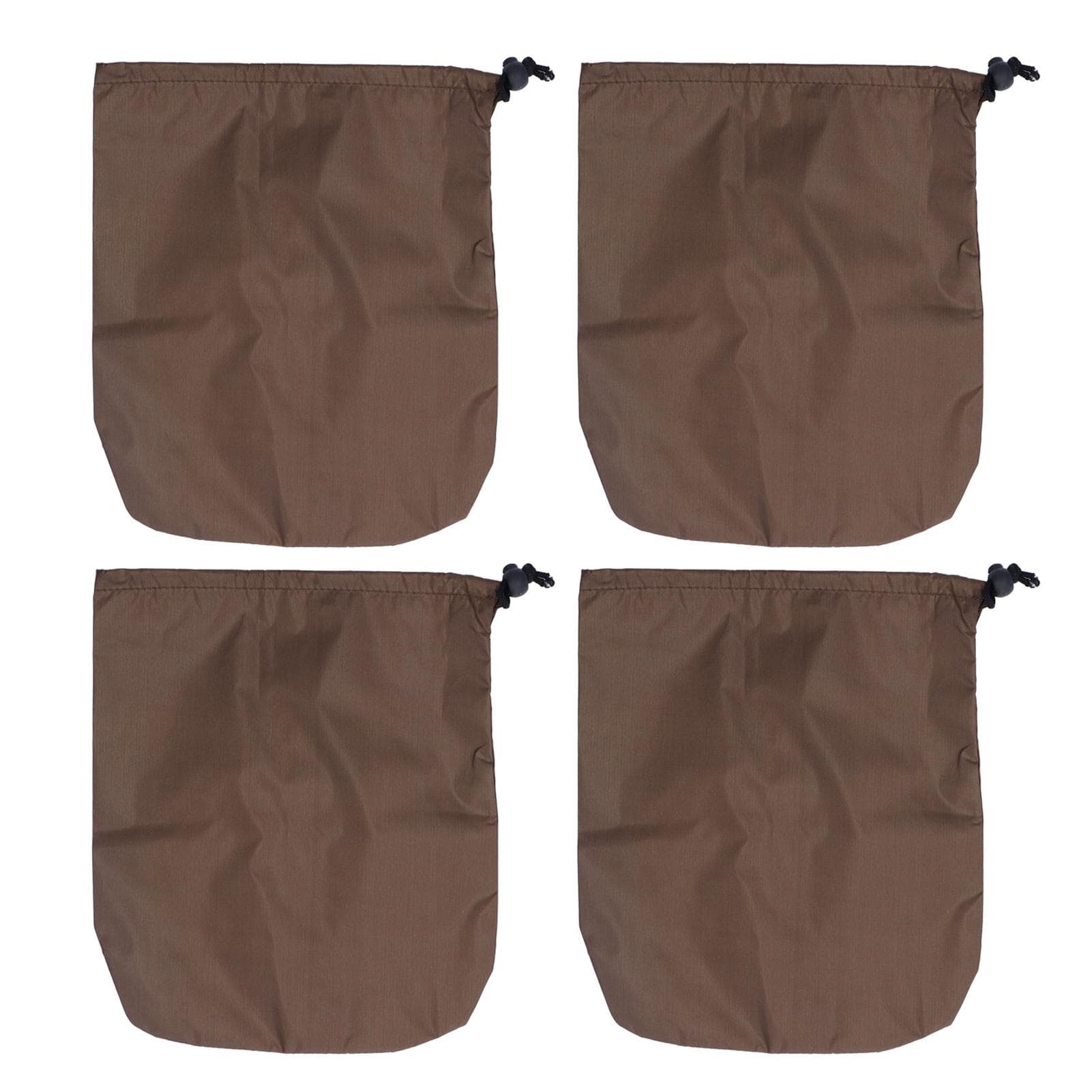 4PCS Car Rearview Mirror Protective Cover 190T Polyester Taffeta Faucet Frost Guard CoverRed coffee