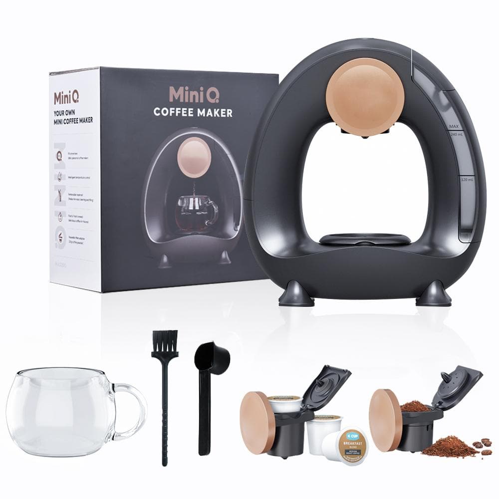 Semi-automatic Coffee Maker for Home 240ml 85 Degrees Constant Temperature 1400W Silent Portable EU black
