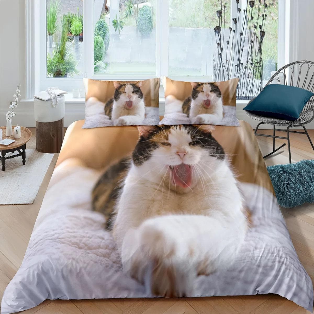 Cat Duvet Cover Set Lovely Animal Bedding Multiple Colour 23PCS Quilt Cover,TwinFullQueenKing Size Polyester Comforter Cover AU Double 180x210cm