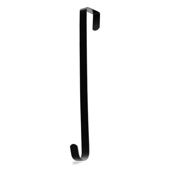 Door Back Hook Simple Installation Smooth Surface Anti-slip Multi-purpose Wreath Hanger Door Garland Hook 30cm A black
