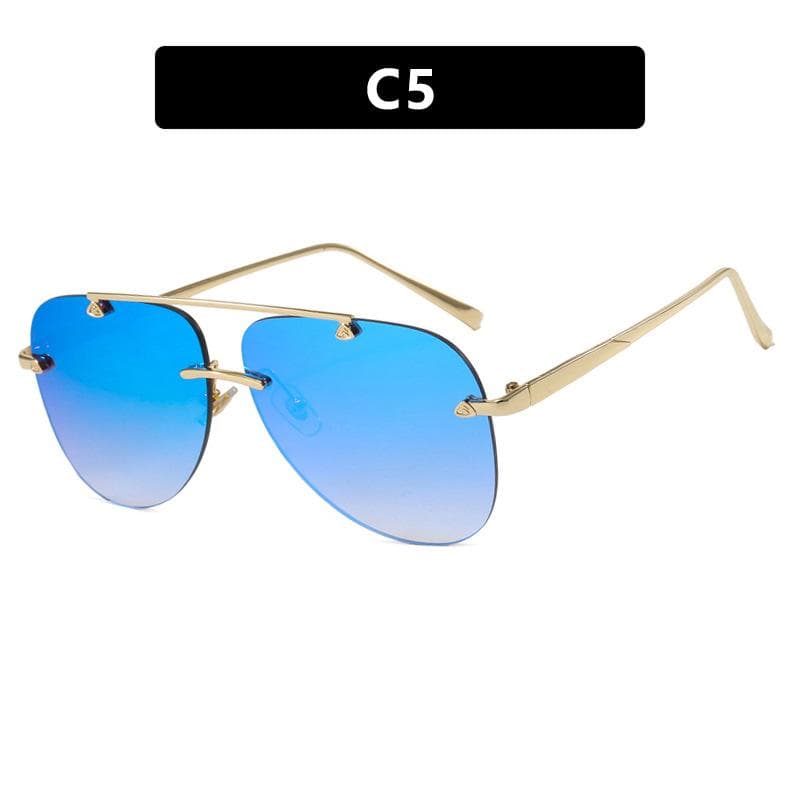 Frameless Trimmed Toad Sunglasses Sunglasses Women'S Fashion Street Shot Metal Sunglasses as shown