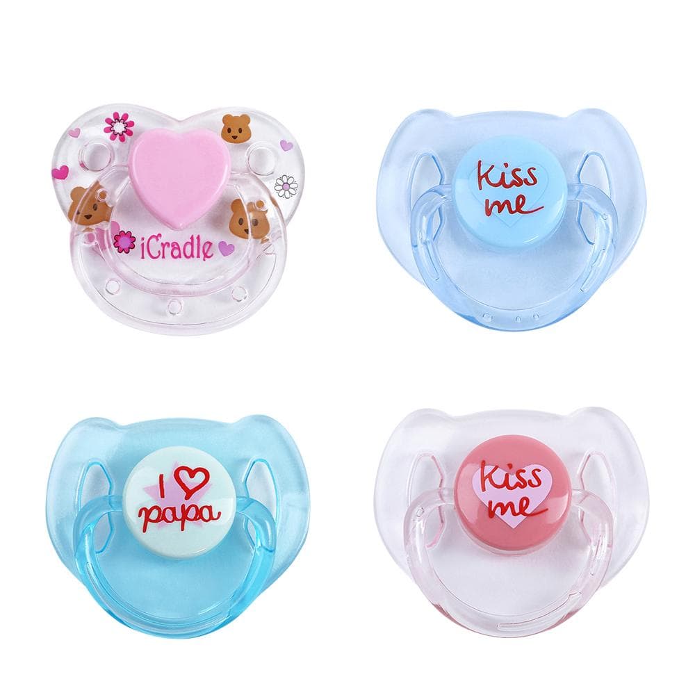 4 Pcs Reborn Doll Supplies Magnet Pacifiers Lifelike Reborn Baby Dolls Accessories Magnetic Nipples 4 PCS